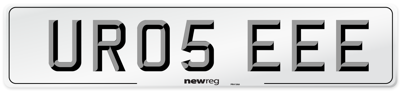 UR05 EEE Number Plate from New Reg